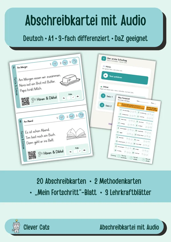 Titelbild Abschreibkartei mit Audio